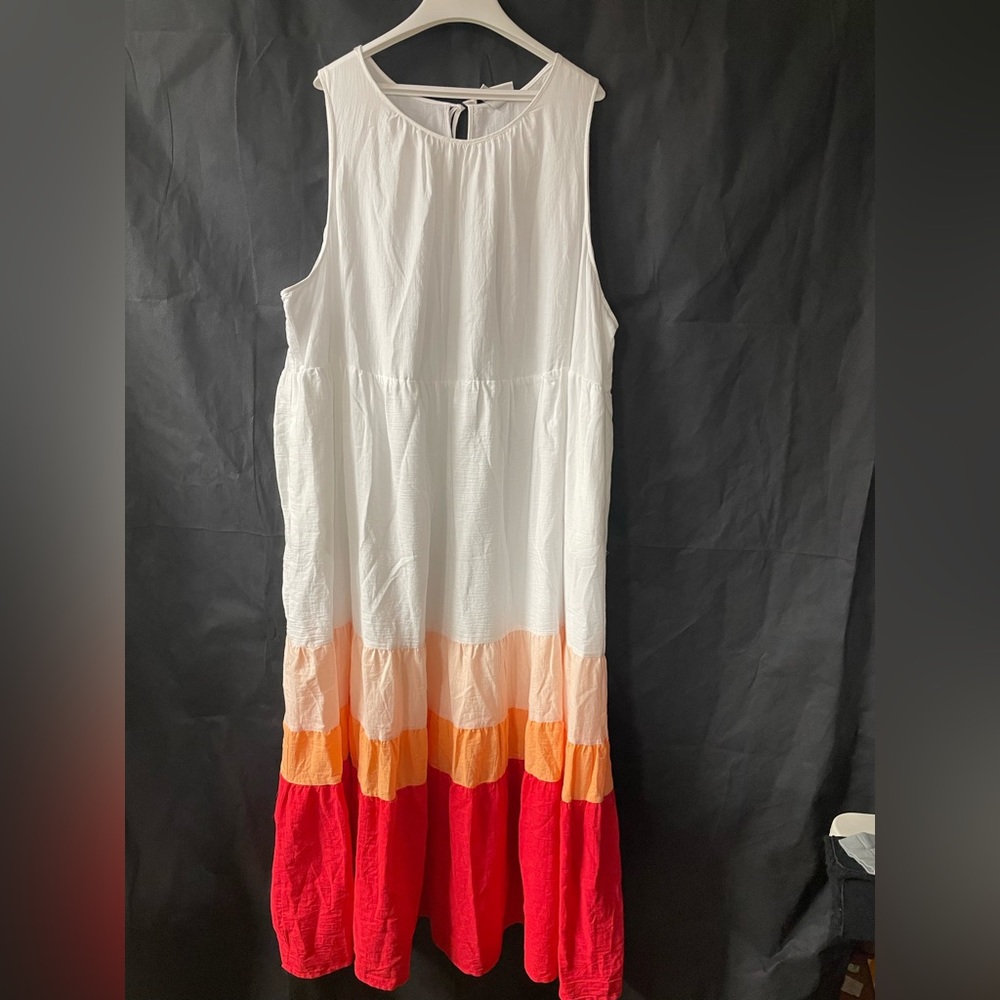Ava & Viv sleeveless white dress 4x large